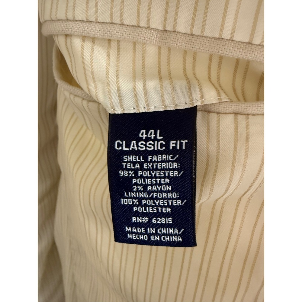 Stafford Essentials Mens 44L Beige Classic Fit Blazer Jacket Suit Separate - Picture 3 of 7